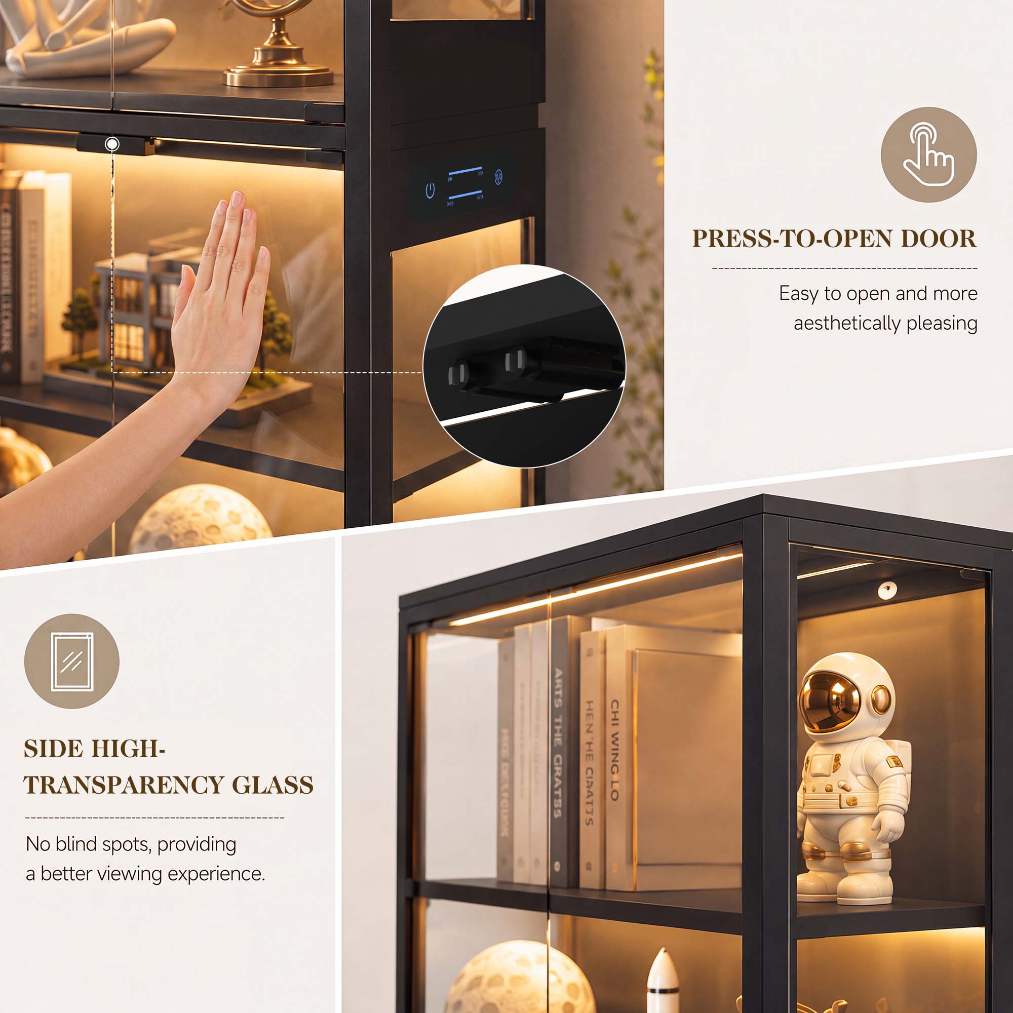 TCGBKAF 5‑Tier Display Cabinet - Bedroom Furniture ulasan dan harga