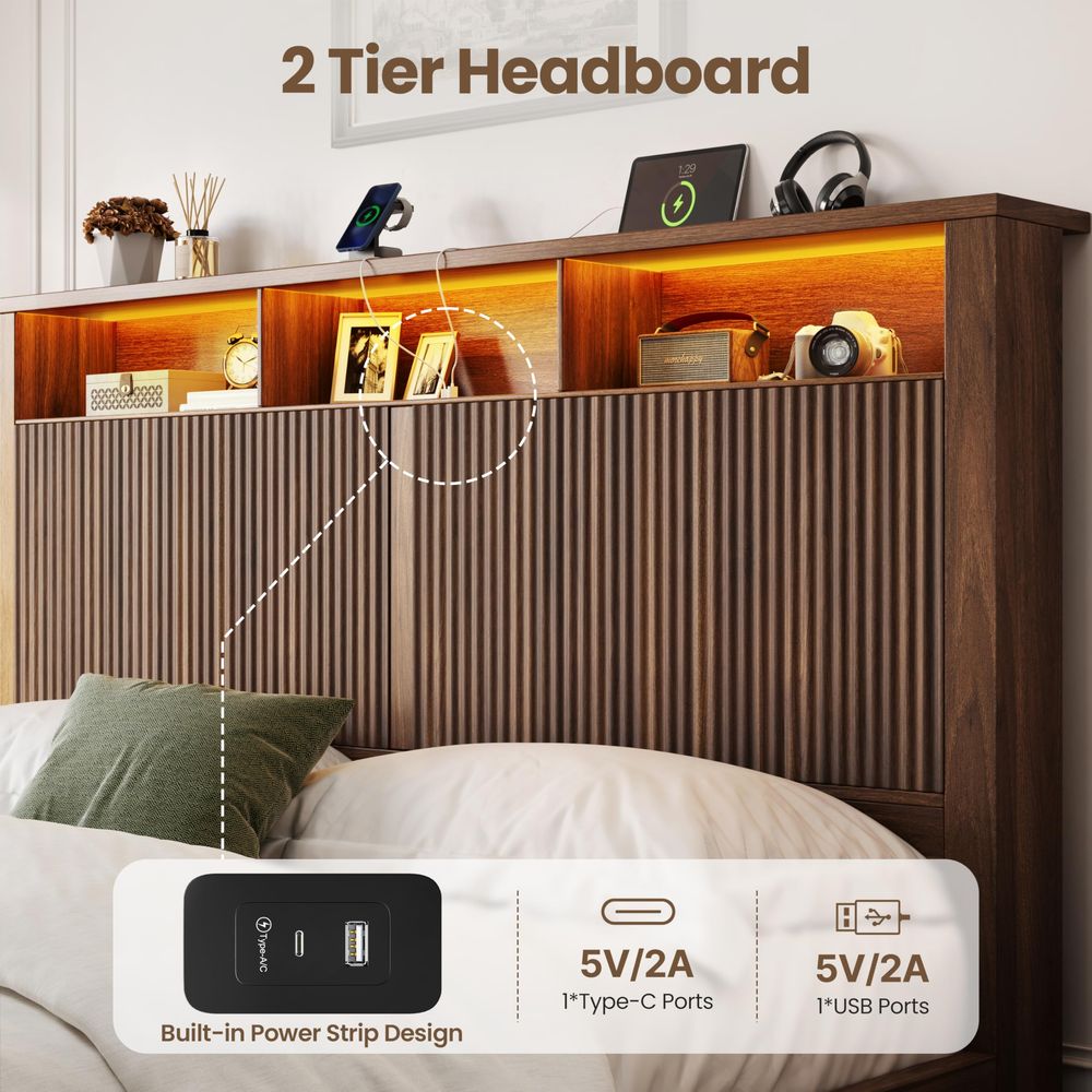 King Size Bed Frame and Headbo - King Size Bed Frame With Storage Drawers ulasan dan harga