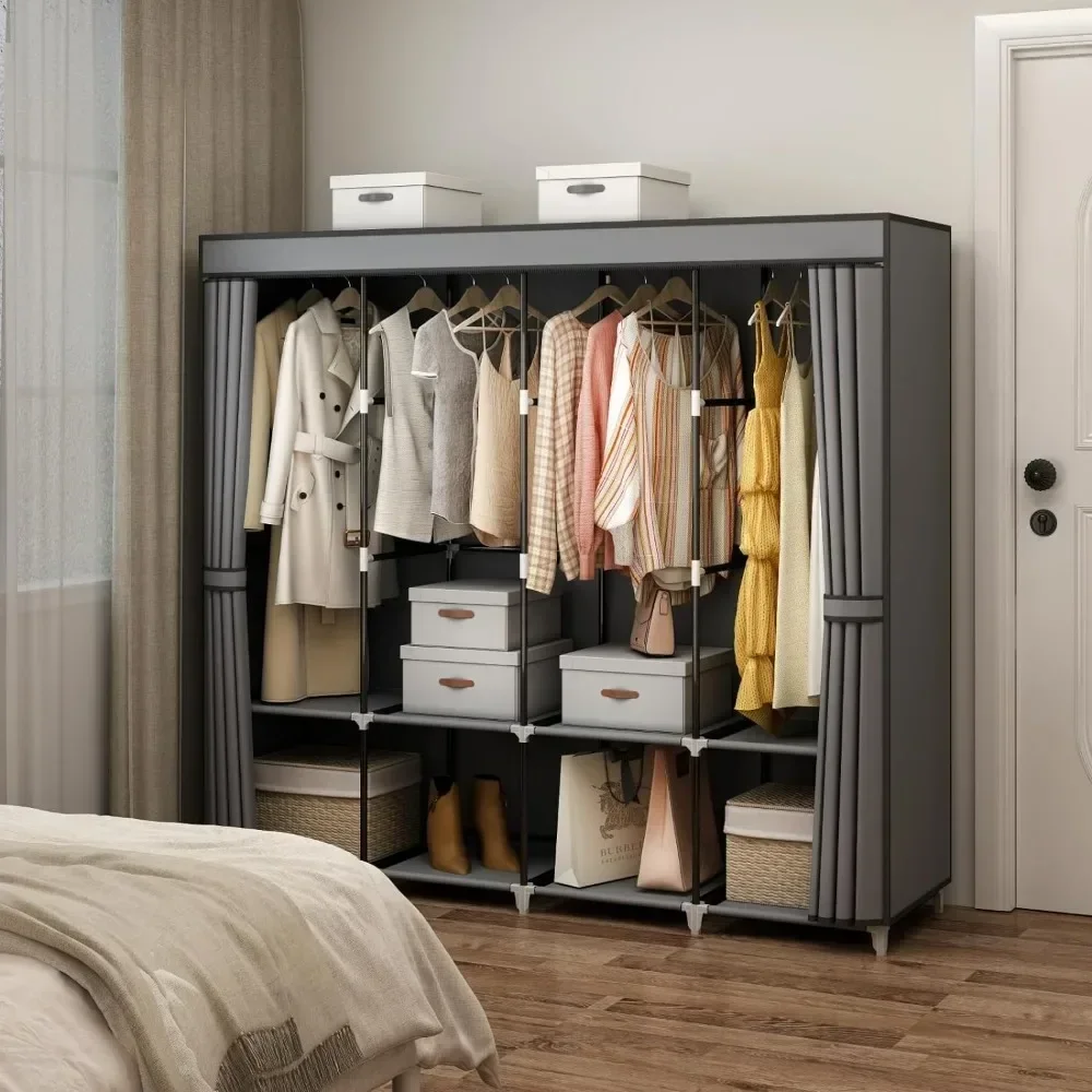 &67 Inch Portable Closet Wardr - Wardrobe Closet Portable Fabric Cover ulasan dan harga