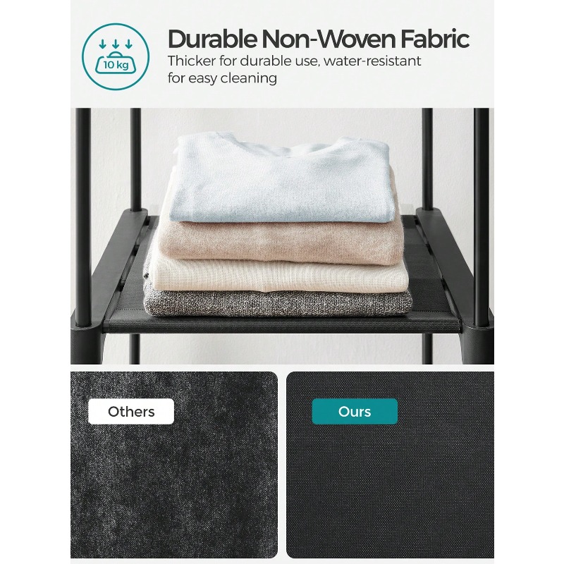 Black Closet Wardrobe, Portabl - Wardrobe Closet Portable Fabric Cover ulasan dan harga