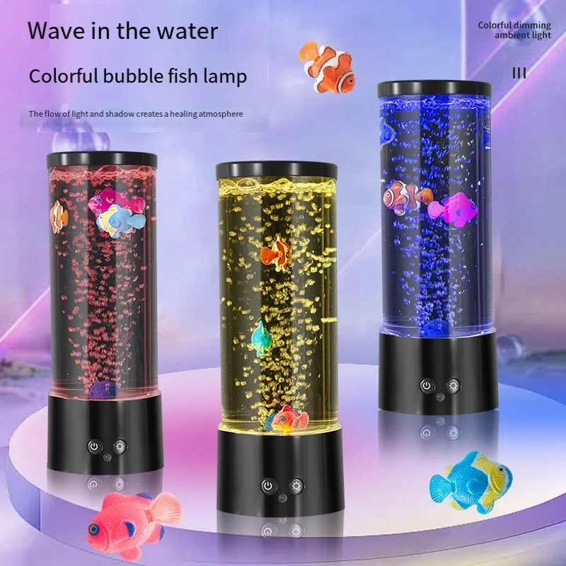 LED fish Lamp Ambient Night Li - Floating Nightstand With Led Light ulasan dan harga